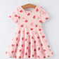Strawberry Bow Short Sleeves Dress