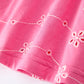 Pink Color Girl Bow Strap Ruffle Dress