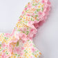 Floral Girls Smocked Ruffle Romper