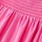 Pink Girl Smocked Ruffle Dress