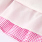 Colorblock Gingham Girls Ruffle Dress