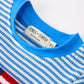 4th of July Flag Chenille Baby Boy Romper Blue Stripe