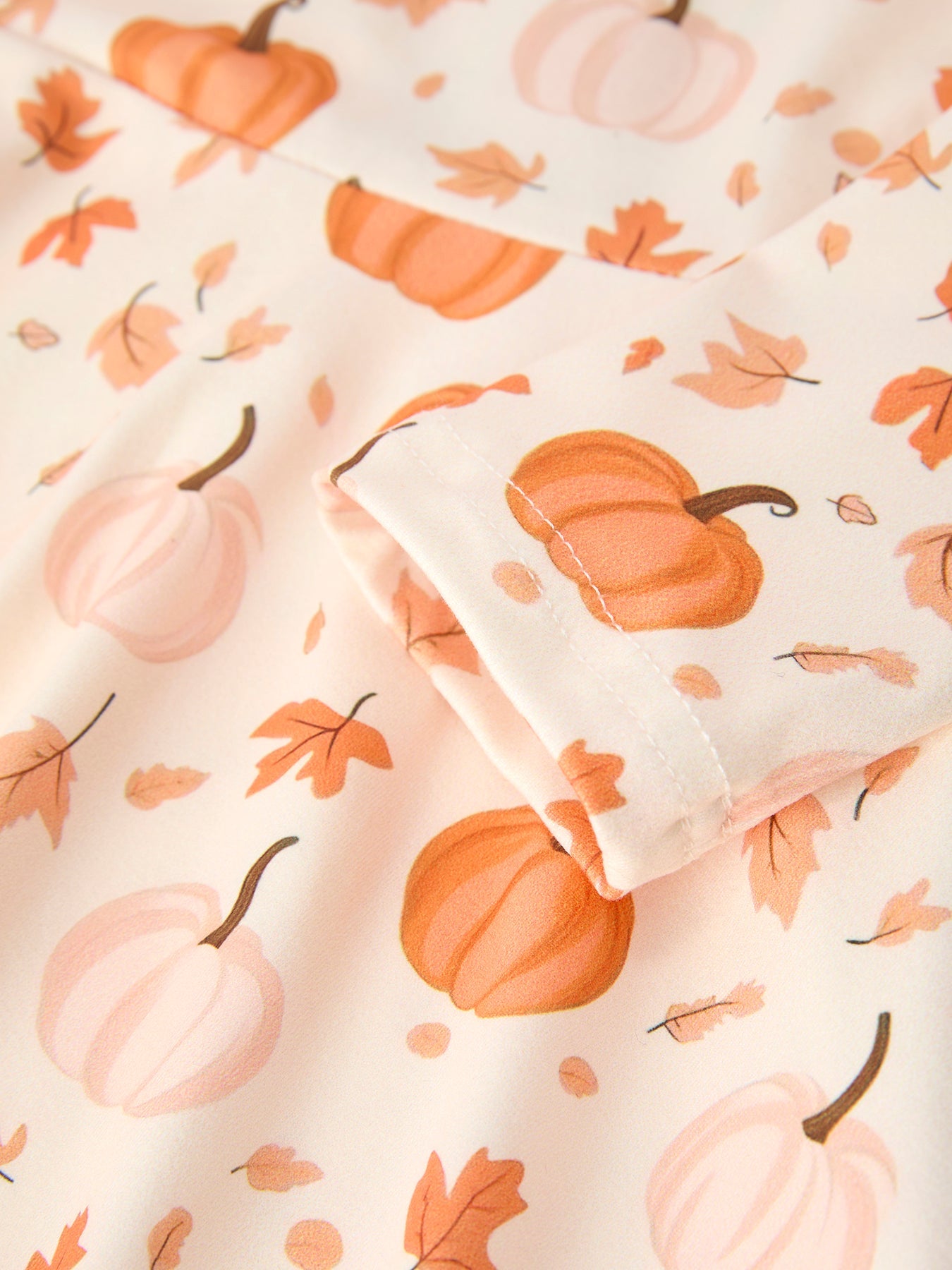 Orange Pumpkin Girls Dress Long Sleeve