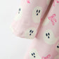 Halloween Ghost Bow Print Girls Long Sleeve Twirl Dress