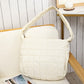 Quilted Carry All Shoulder Bag- Off White