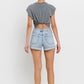 Vervet Alexis High Rise Cuffed Shorts (Size large)