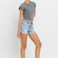 Vervet Alexis High Rise Cuffed Shorts (Size large)