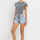 Vervet Alexis High Rise Cuffed Shorts (Size large)