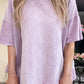 Lilac Exposed Seam Oversized Tee (Size Medium)