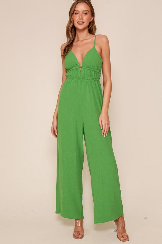 Brooklyn Wide Leg Jumpsuit (Size Small)