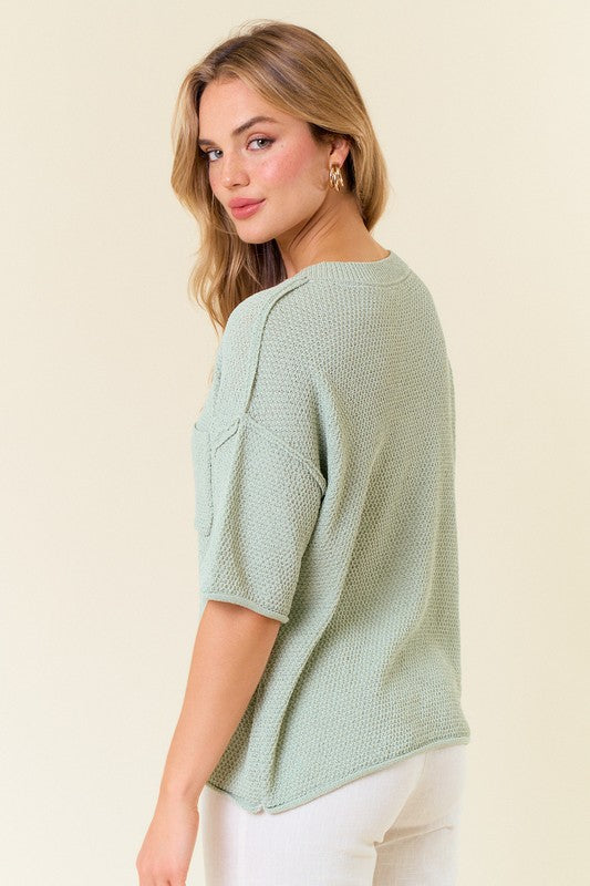 Shoreline Exposed Seam Sweater