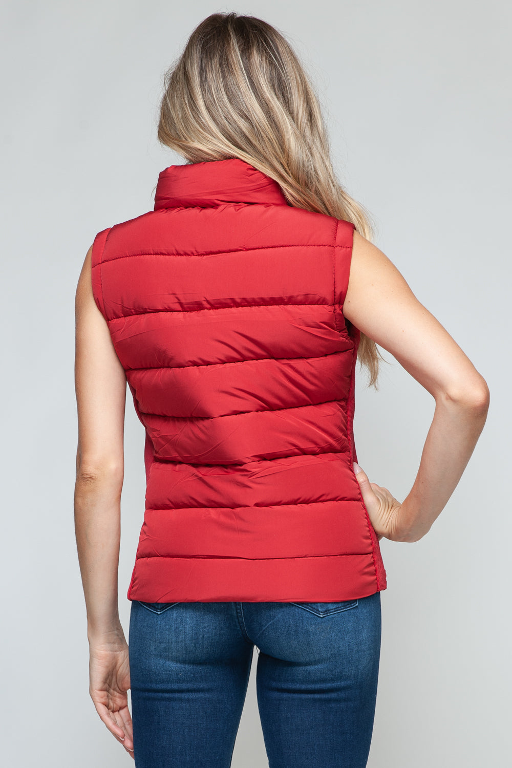 Apres Ski Zip Up Vest- Red