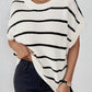 Josie Striped Sweater- White (Size XL)