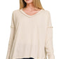 Clarissa V-Neck Sweater- Sand Beige