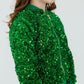 Kelly Green Velvet Sequin Jacket