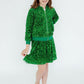 Kelly Green Velvet Sequin Jacket