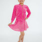 Pink Velvet Sequin Twirl Skort