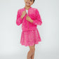 Pink Velvet Sequin Twirl Skort