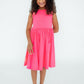 Neon Pink Tank Pocket Twirl Dress