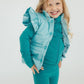 Turquoise Dot Puffer Vest