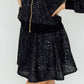 Black Sequin Twirl Skort