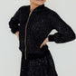 Black Sequin Twirl Skort