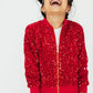 Red Velvet Sequin Jacket