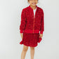 Red Velvet Sequin Twirl Skort