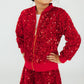 Red Velvet Sequin Jacket
