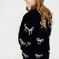 Black Bow Cozy Cardigan