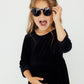 Black Velvet Twirl Dress