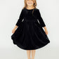 Black Velvet Twirl Dress