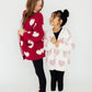 Light Pink Heart Cozy Cardigan