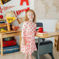 An Apple a Day 3/4 Sleeve Pocket Twirl Dress