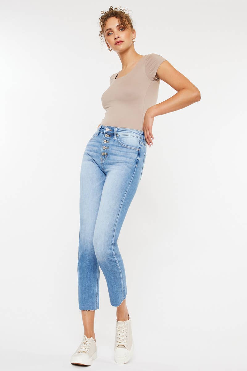 Kan Can Shay High Rise Skinny Straight Jeans