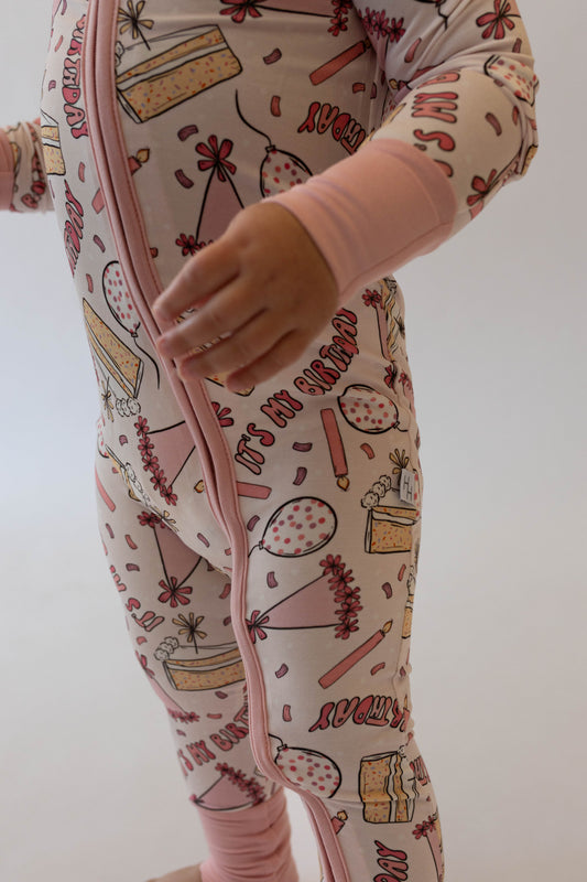 Pink Birthday Zippy Pajamas