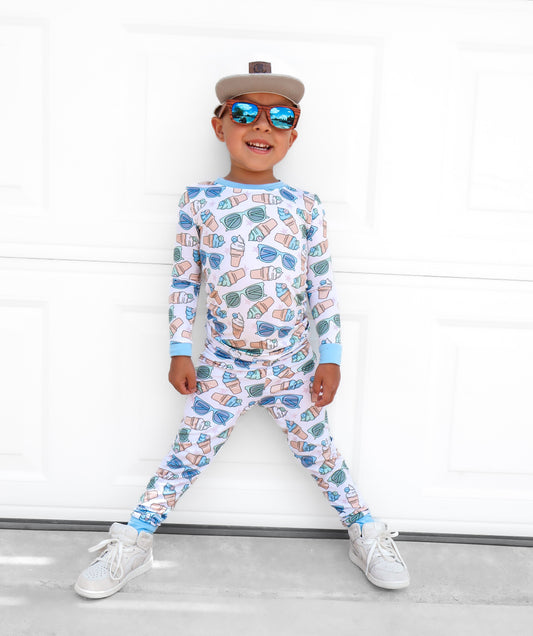 Sweet Dude Ice Cream 2-Piece Pajama Set