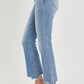 RISEN Kiara Frayed Hem Cropped Straight Jeans