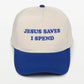 "Jesus Saves I Spend" 5-Panel Embroidered Baseball Cap