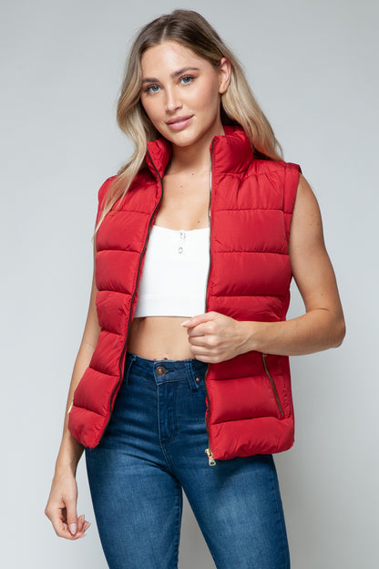 Apres Ski Zip Up Vest- Red