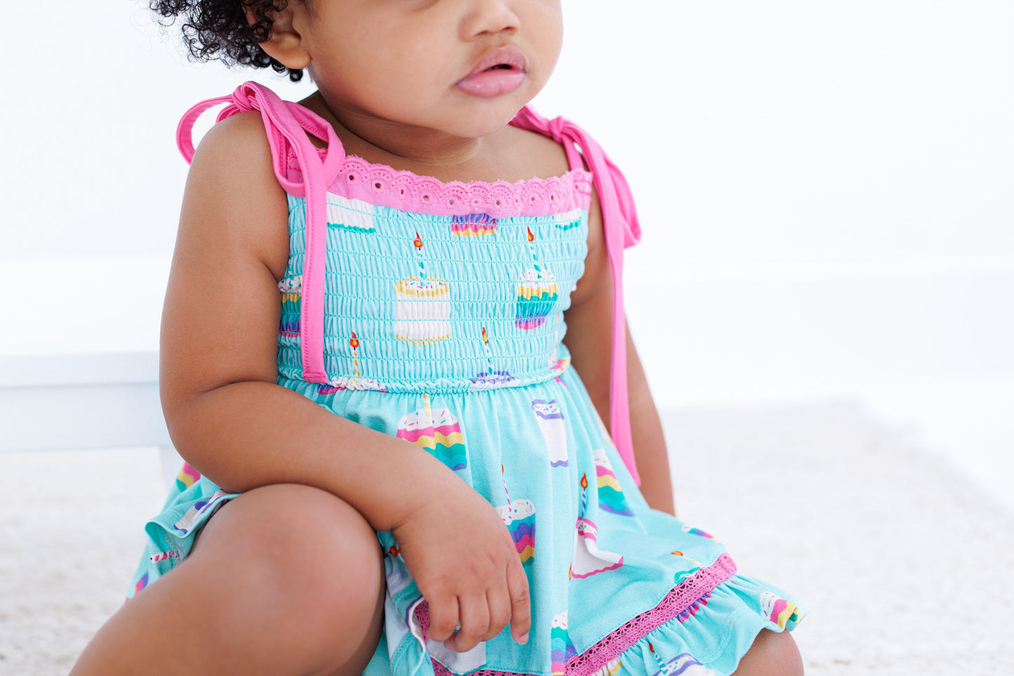Harlow Smocked Birdie Twirl Romper
