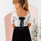 Girly Wreath Scoop Back Tee