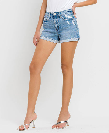 Vervet Riley High Rise Cuffed Shorts