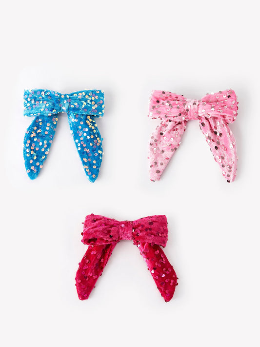 Girls Sequin Bow Hair Clip
