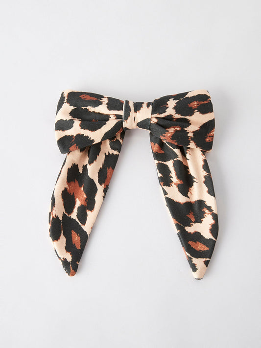 Leopard Print Bow Hairclip