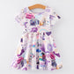 TS Print Lavender Girls Milk Silk Dress