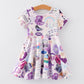 TS Print Lavender Girls Milk Silk Dress