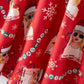TS Christmas Print Red Girls Milk Silk Dress