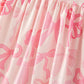 Bow Print Flutter Sleeve Girls Dress