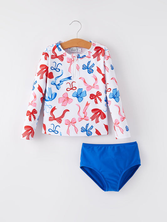 4th of july “Bow”  Boutique Swimsuit